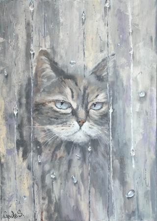 Obraz akrylowy 50x70cm "A miało nie padać"