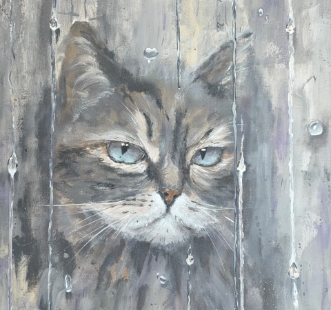 Obraz akrylowy 50x70cm "A miało nie padać"