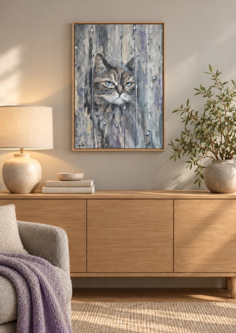 Obraz akrylowy 50x70cm "A miało nie padać"