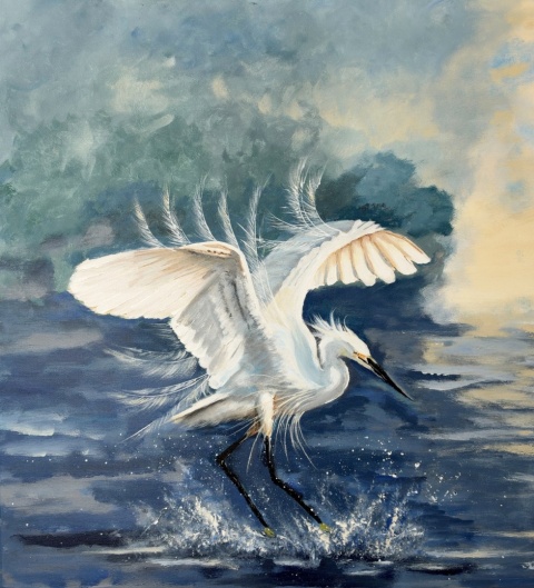 Obraz akrylowy na płótnie, 60 × 80 cm "Poruszenie ciszy "
