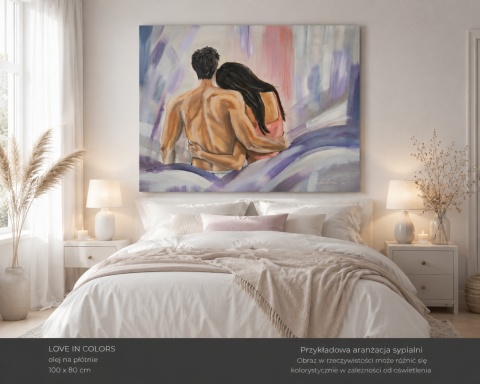 Obraz olejny 100x80 cm „Love in Colors”