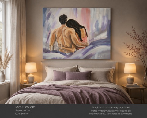 Obraz olejny 100x80 cm „Love in Colors”
