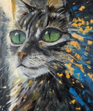 Obraz olejny 70x100 cm „Poza schematem”
