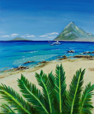 Obraz olejny 80x100 cm "Wspomnienie z Sardynii"