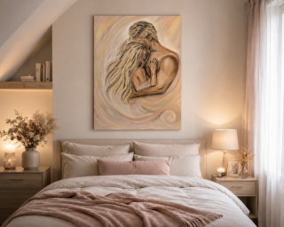 Obraz olejny 60x80 cm " W objęciach"