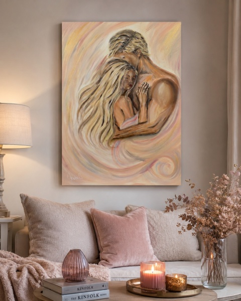 Obraz olejny 60x80 cm " W objęciach"